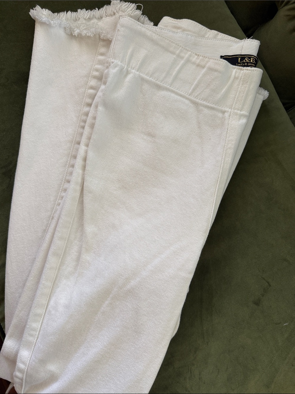 Lucky & Blessed White Chino Jogger Pants